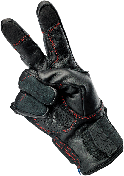 BILTWELL Belden Gloves - Redline - Large 1505-0108-304