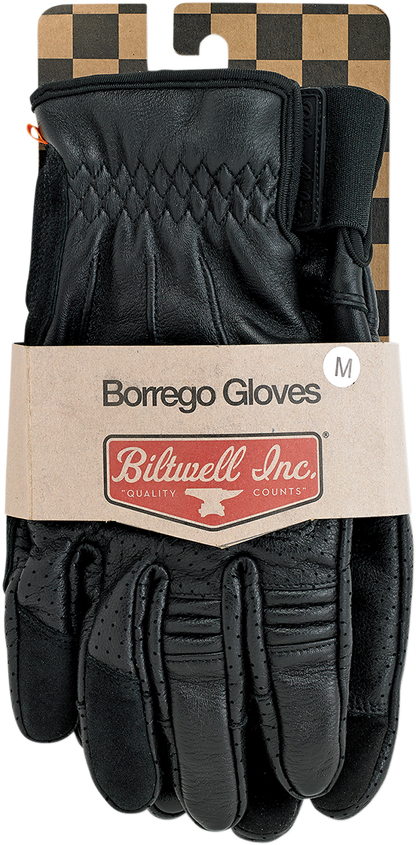 BILTWELL Borrego Gloves - Black - 2XL 1506-0101-306