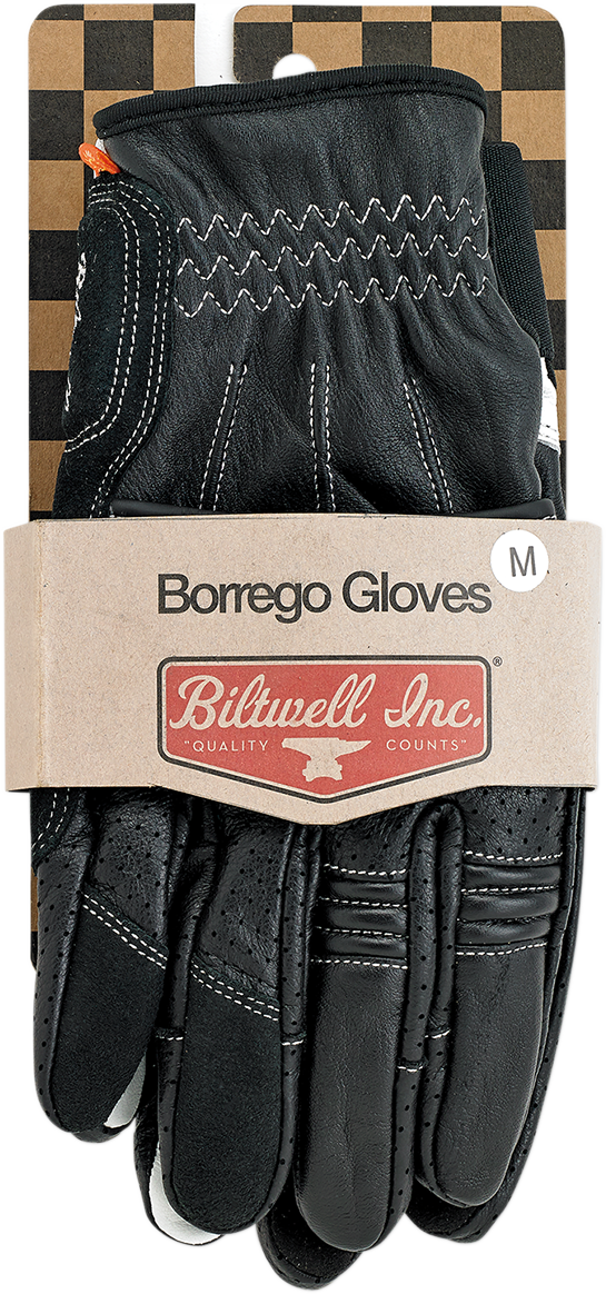 BILTWELL Borrego Gloves - Black/Cement - 2XL 1506-0104-306