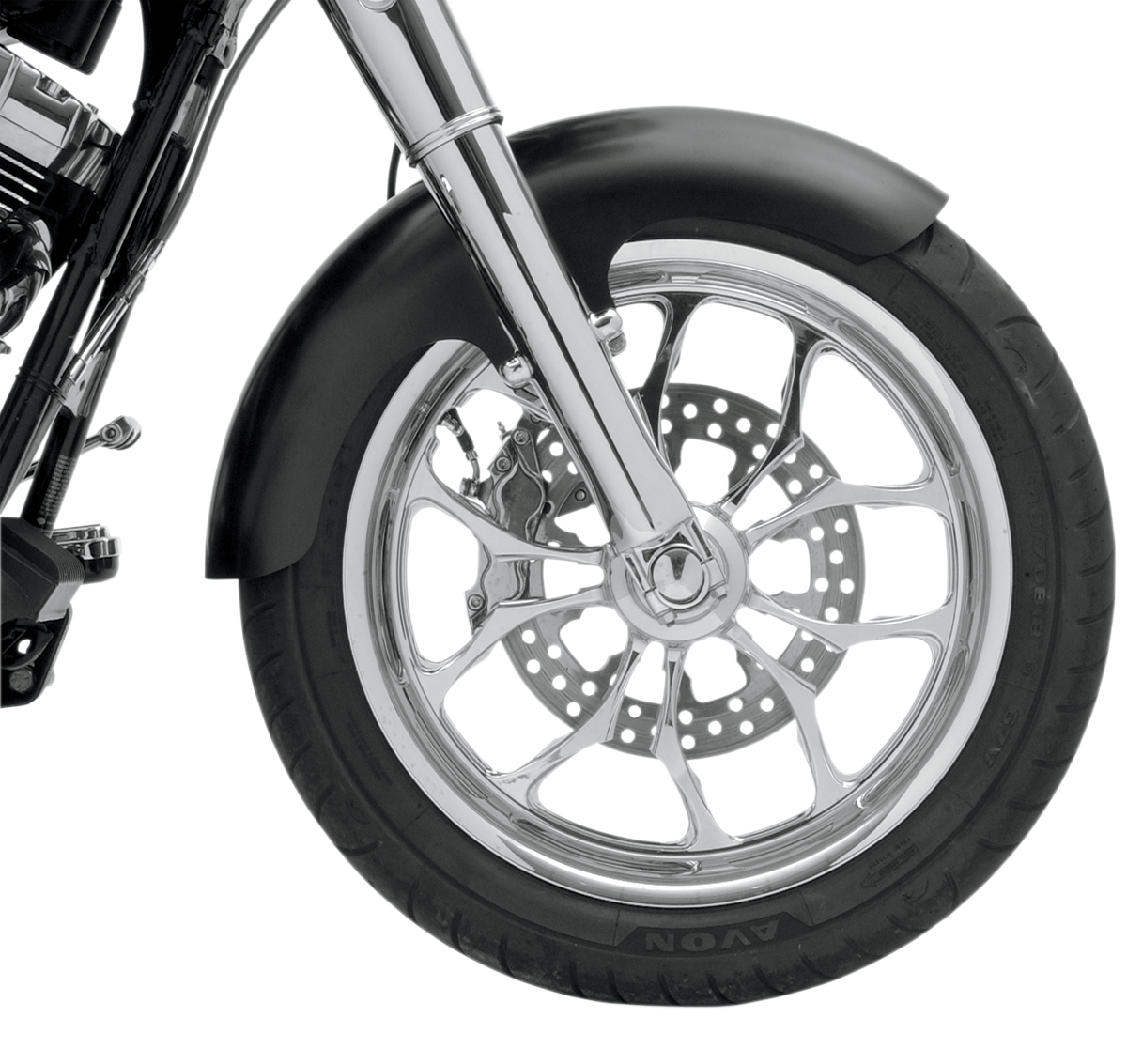 KLOCK WERKS Thickster Front Fender - Black - 16"-19" Wheel - HD Touring/Trike KWF-01-0110-2014