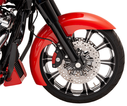 KLOCK WERKS Level Front Fender - Black - 21" Wheel - HD Touring/Trike KWF-01-0113-2014