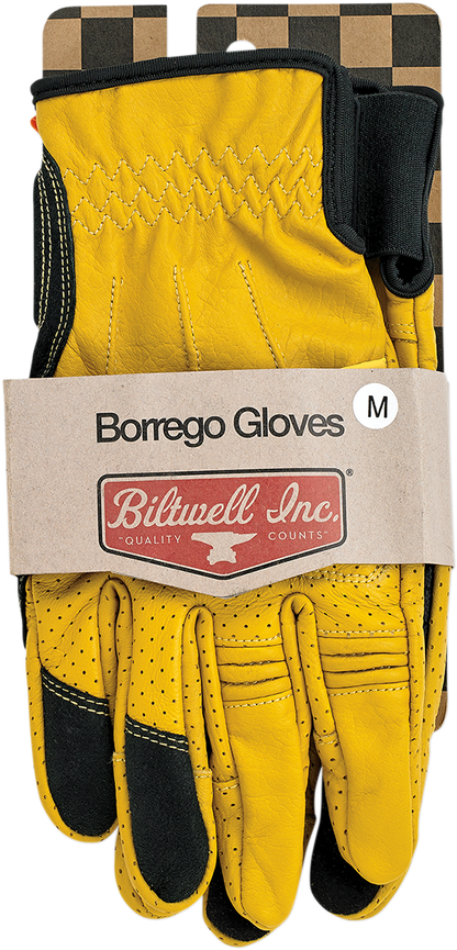 BILTWELL Borrego Gloves - Gold/Black - XL 1506-0701-305