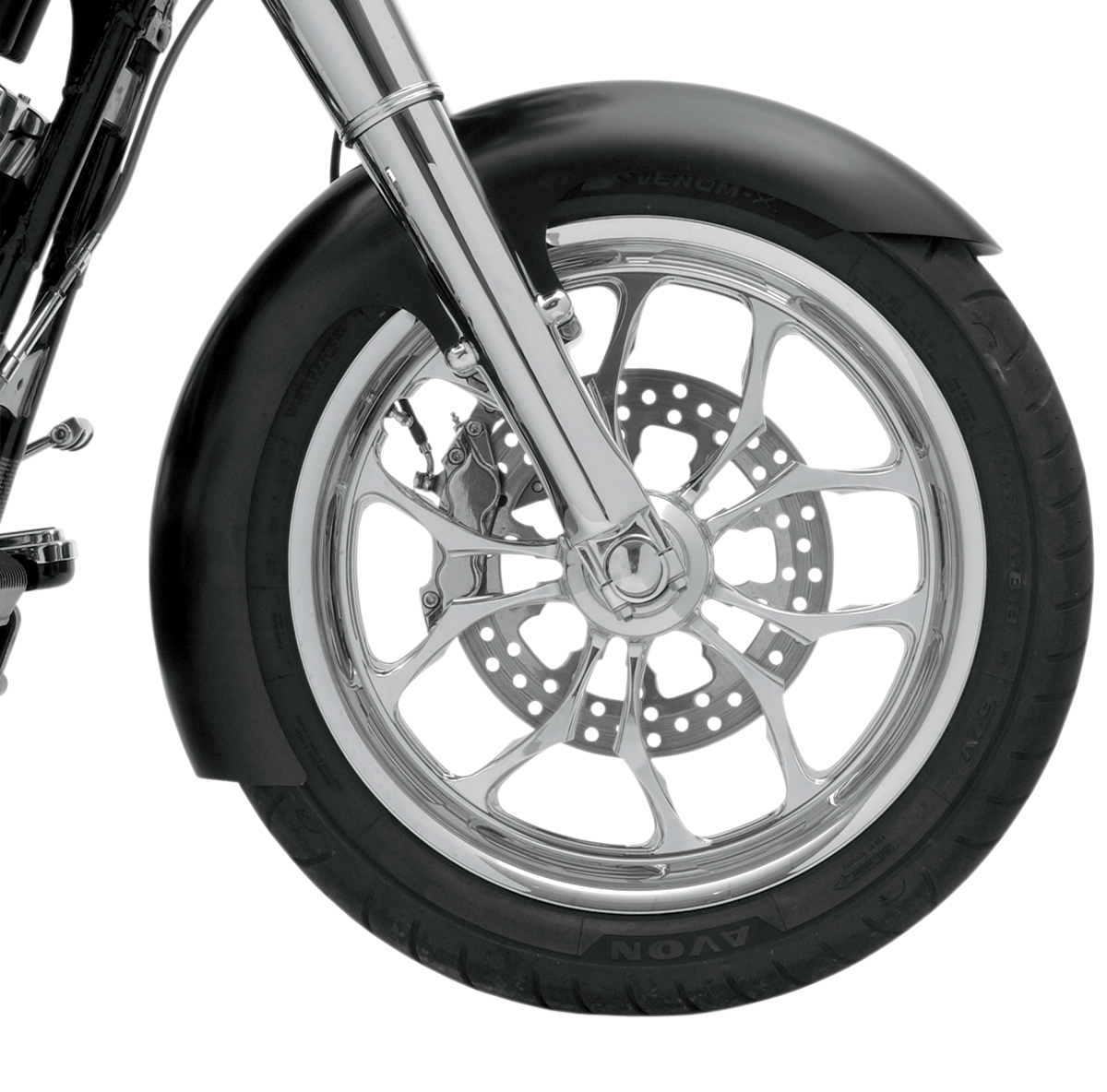 KLOCK WERKS Slicer Front Fender - Black - 21" Wheel - HD Touring/Trike KWF-01-0103-2014