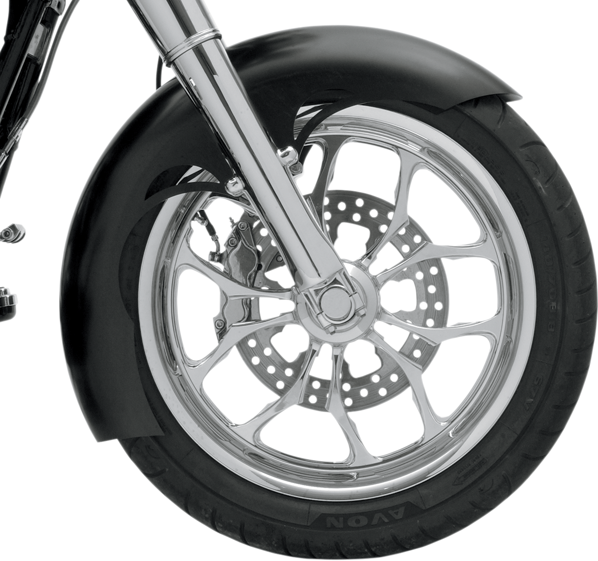 KLOCK WERKS Tude Front Fender - Black - 21" Wheel - HD Touring/Trike KWF-01-0107-2014