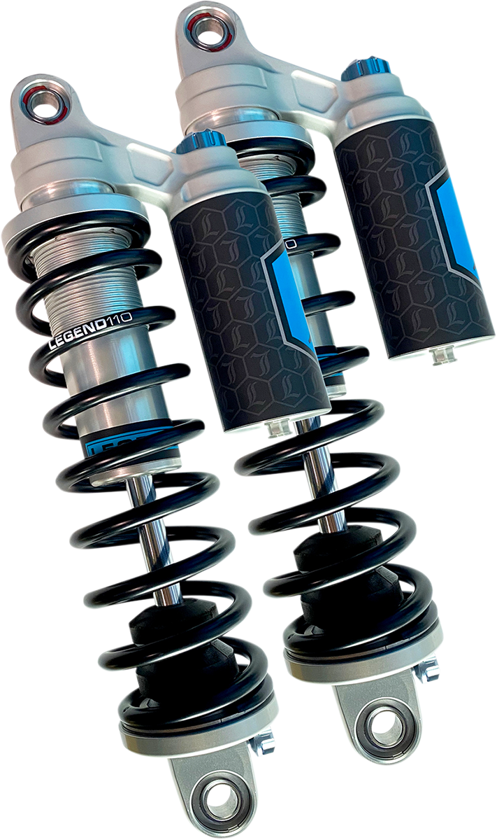 Legend Suspension Revo ARC Piggyback Shocks for Harley-Davidson Sportster 14-Inch Clear Finish Part 1310-1944