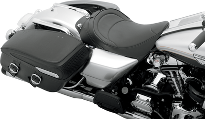 DRAG SPECIALTIES SEATS Solo Seat - Mild Stitched - Driver Backrest Compatible - FLH '97-'07 0801-0493