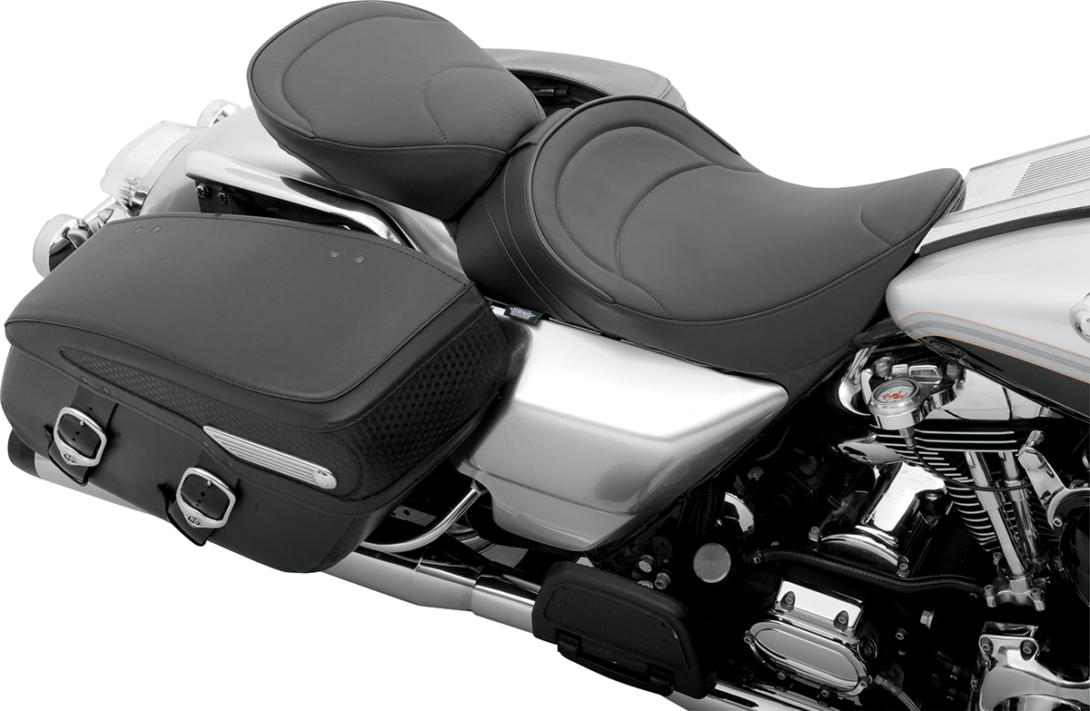 DRAG SPECIALTIES SEATS Solo Seat - Mild Stitched - Driver Backrest Compatible - FLH '97-'07 0801-0493