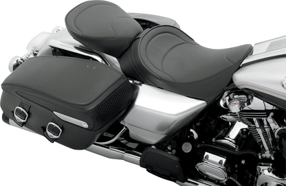 DRAG SPECIALTIES SEATS Solo Seat - Mild Stitched - Driver Backrest Compatible - FLH '97-'07 0801-0493