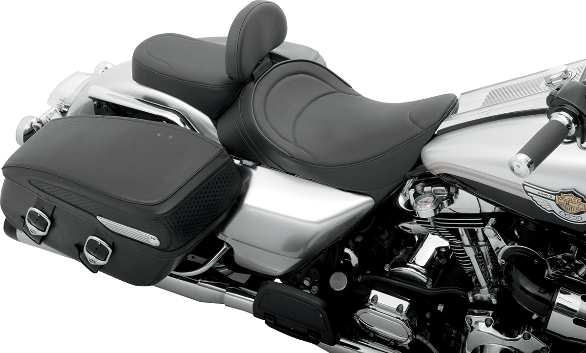 DRAG SPECIALTIES SEATS Solo Seat - Mild Stitched - Driver Backrest Compatible - FLH '97-'07 0801-0493