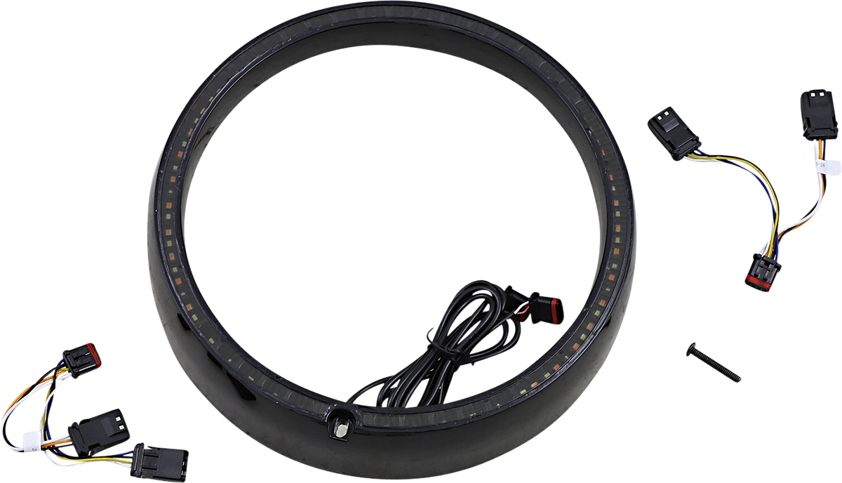 CUSTOM DYNAMICS Trim Ring - Standard Turn Signal - Black PB-7TR-AW-1B