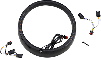 CUSTOM DYNAMICS Trim Ring - Standard Turn Signal - Black PB-7TR-AW-1B