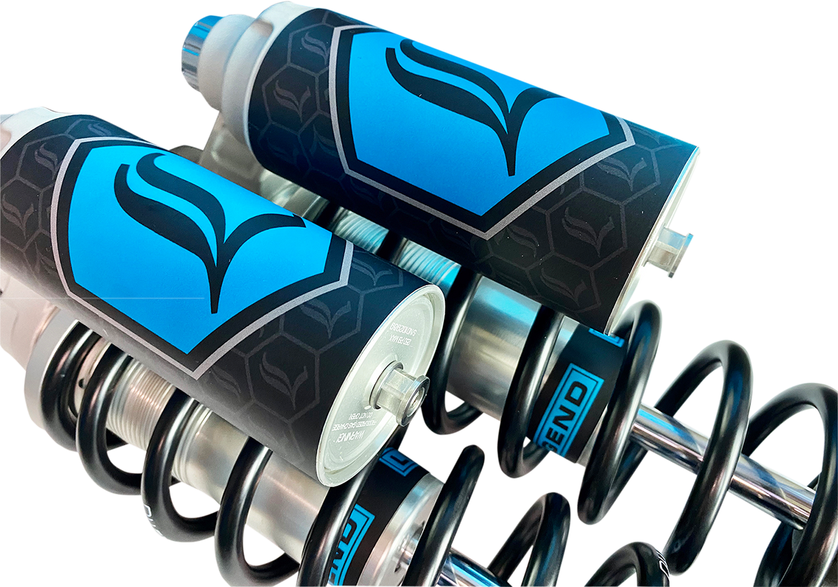 Legend Suspension Revo ARC Piggyback Shocks for Harley FXR 1984-2000, 13-Inch Heavy Duty, Clear Finish - Part #1310-1947