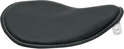 DRAG SPECIALTIES SEATS Seat - Spring Solo - Low-Profile - Small - Black Leather/White Stitching 0806-0028