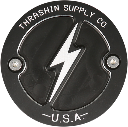 THRASHIN SUPPLY CO. Points Cover - Dished - Black - 2 Hole - M8 TSC-3027-4