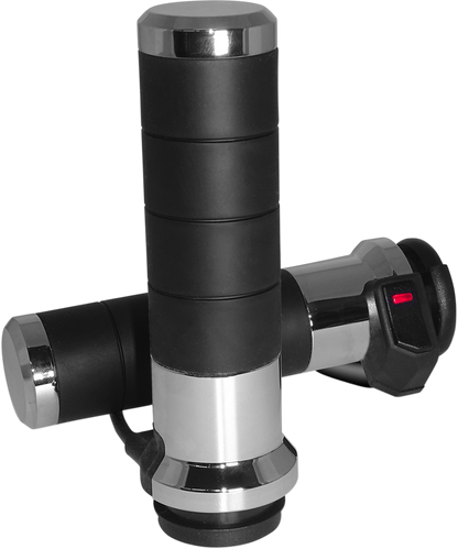 KOSO NORTH AMERICA Titan-X Heated Grips - 1" - Chrome AX068M00
