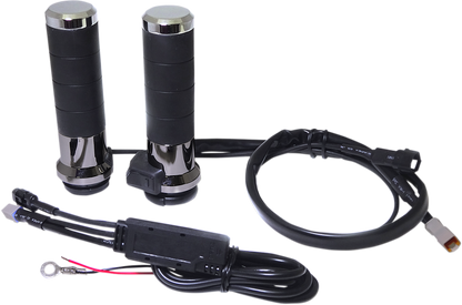 KOSO NORTH AMERICA Titan-X Heated Grips - 1" - Chrome AX068M00