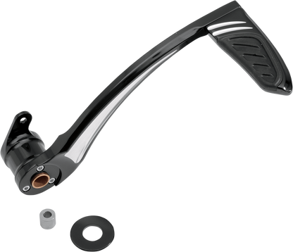 PERFORMANCE MACHINE (PM) Rear Brake Lever - Black/Chrome - FLH/FLT '97-'07 0032-1080-BM