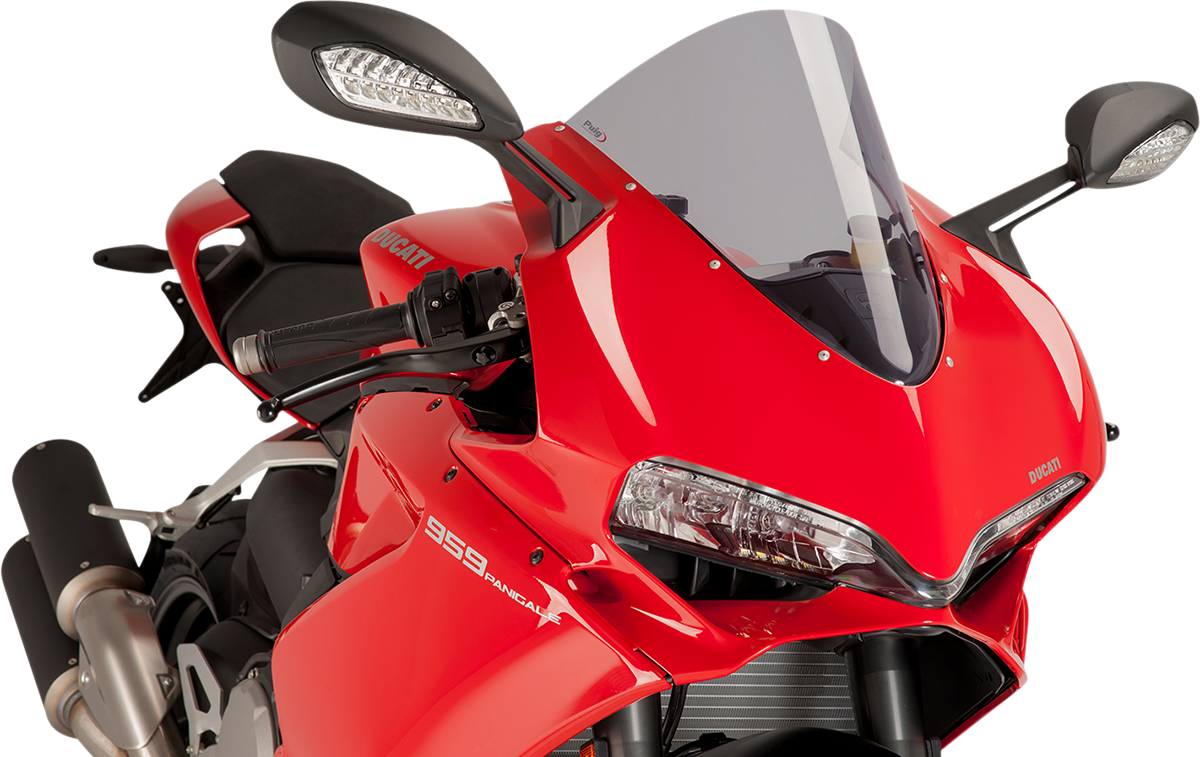 PUIG HI-TECH PARTS Race Windscreen - 14-1/2" - Smoke - Panigale 7621H