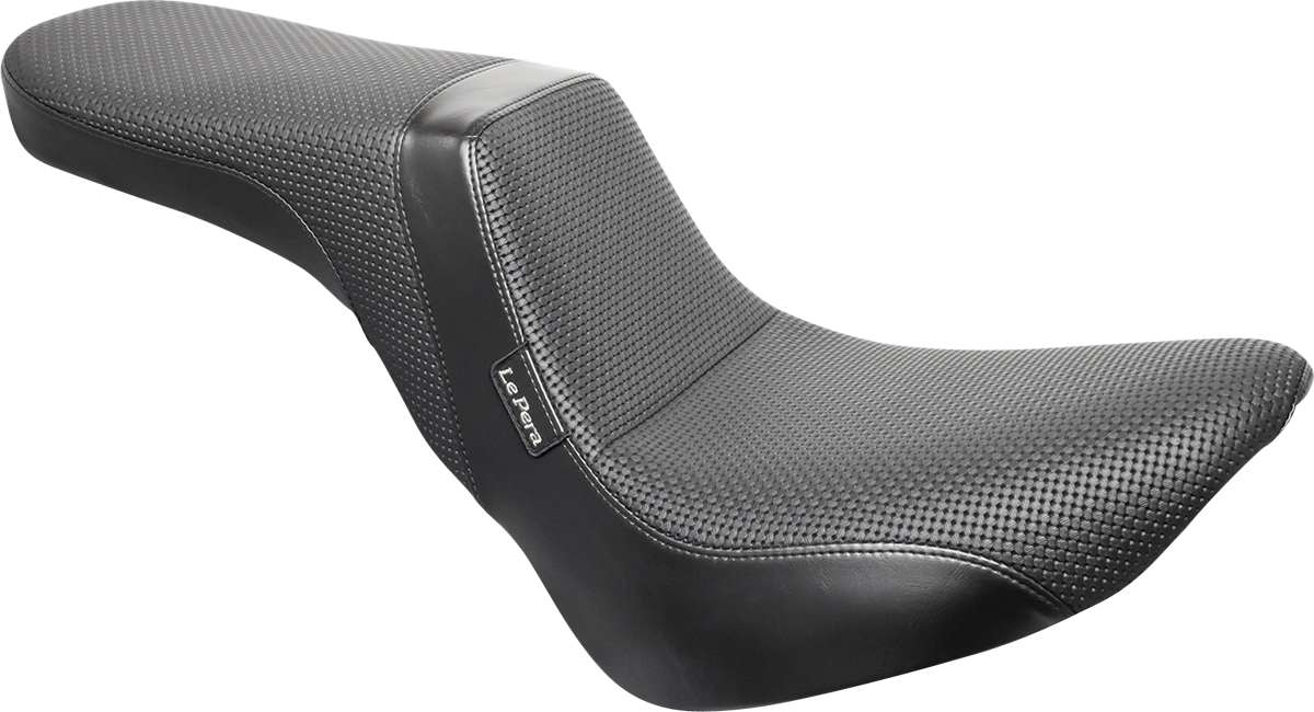 LE PERA Daytona 2-Up Seat - Without Backrest - Basketweave - Black - FX/FL '18-'23 LY-543BW