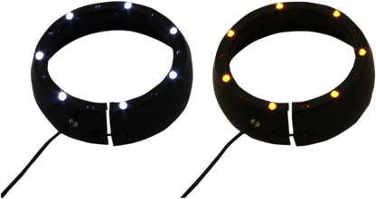 CUSTOM DYNAMICS Lighted Passing Lamp Trim Ring '06-'13 FLHT - Black CDTB-45TR-2B