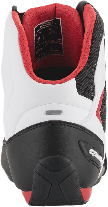 ALPINESTARS Faster-3 Rideknit® Shoes - Black/White/Red - US 8.5 / EU 41 2510319123-8.5