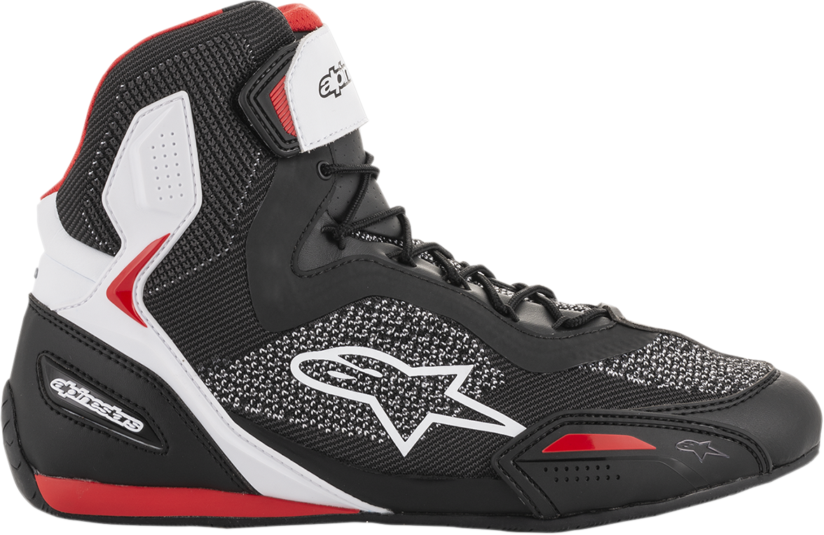 ALPINESTARS Faster-3 Rideknit® Shoes - Black/White/Red - US 13 / EU 47 2510319123-13