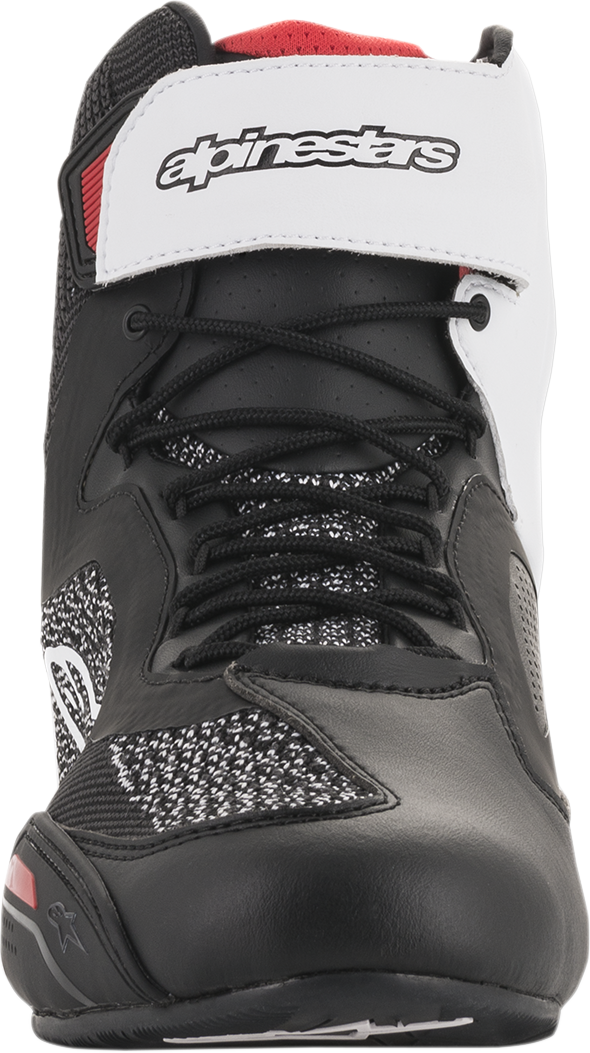 ALPINESTARS Faster-3 Rideknit® Shoes - Black/White/Red - US 13 / EU 47 2510319123-13