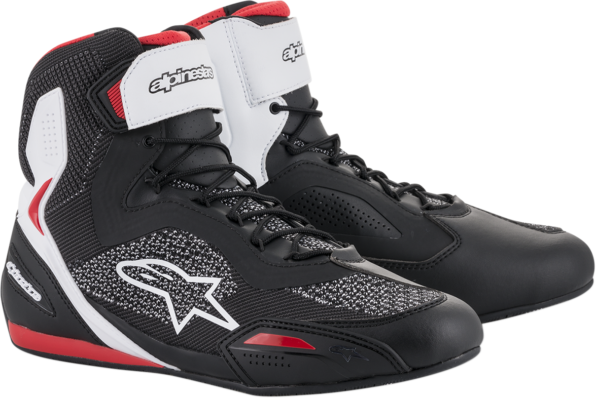ALPINESTARS Faster-3 Rideknit® Shoes - Black/White/Red - US 14 / EU 48 2510319123-14