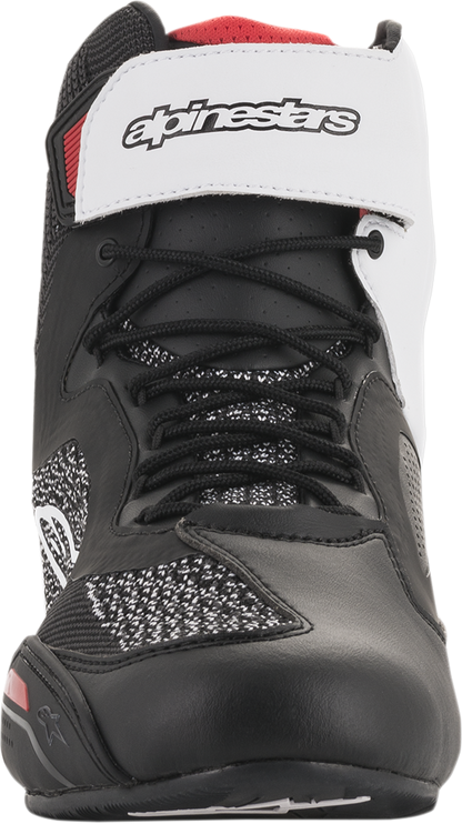 ALPINESTARS Faster-3 Rideknit® Shoes - Black/White/Red - US 14 / EU 48 2510319123-14