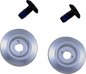 BILTWELL Gen 2 Hardware Kit - Black Screw - Silver Baseplate 0034-150-60