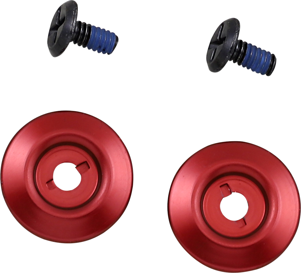 BILTWELL Gen 2 Hardware Kit - Black Screw - Red Baseplate 0034-150-64