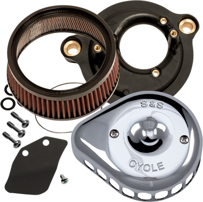 S&S CYCLE Mini Teardrop Stealth Air Cleaner Kit - Chrome 170-0435C