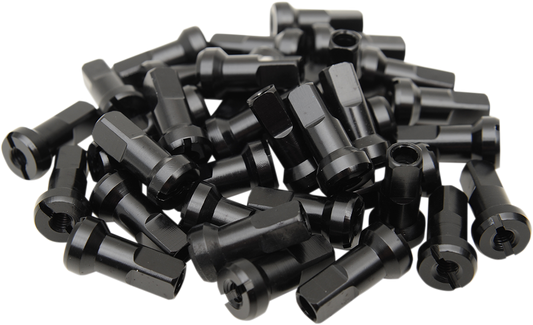 MOOSE OFFROAD Spoke Nipples - MX1 - Black - 8 Gauge - Set 24-810