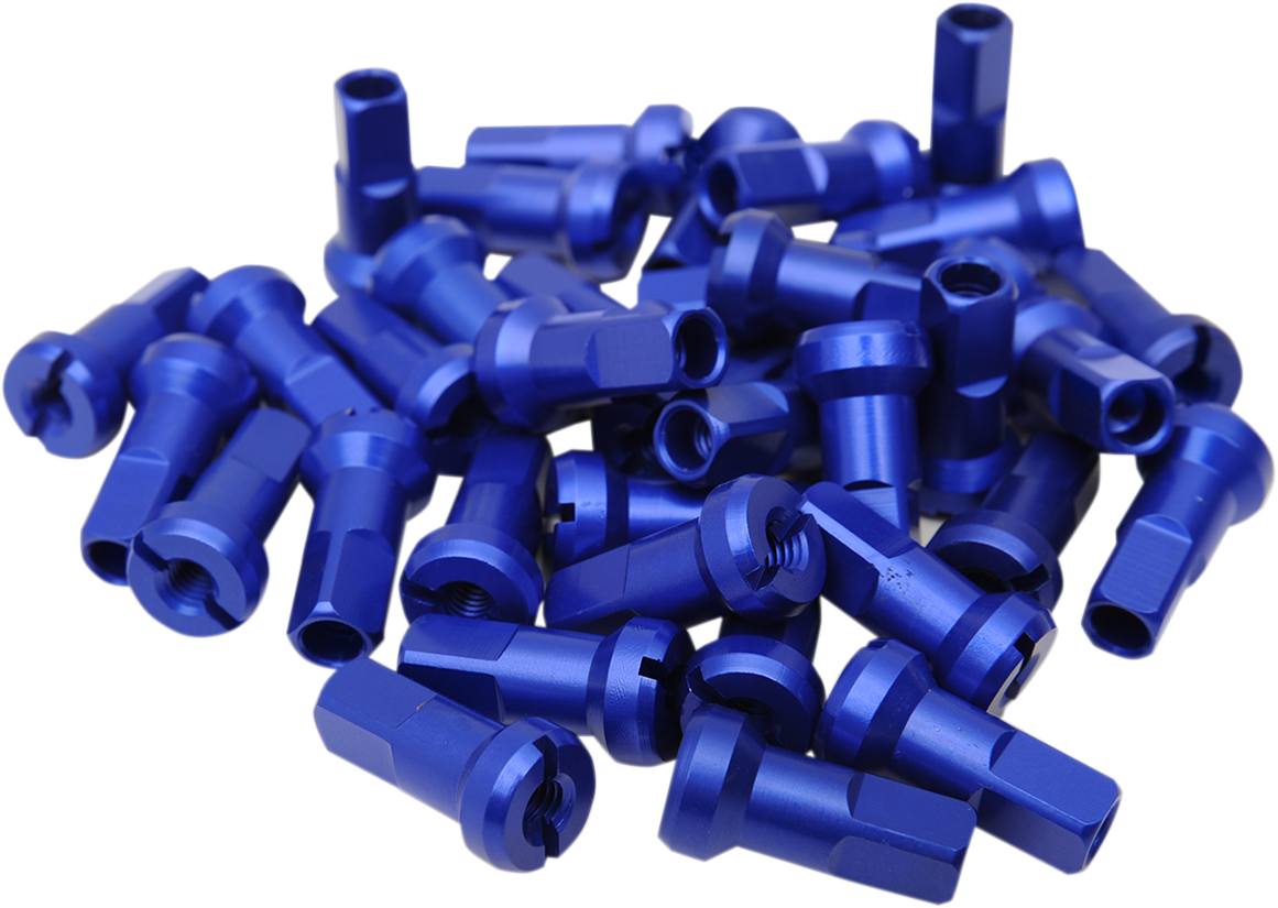 MOOSE OFFROAD Spoke Nipples - MX1 - Blue - 9 Gauge - Set 24-920