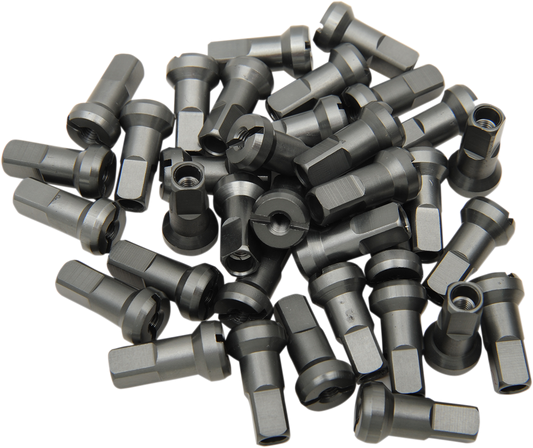 MOOSE OFFROAD Spoke Nipples - MX1 - Titanium Gray - 9 Gauge - Set 24-940