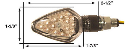 EMGO Spear LED Chrome Clear Amb Headlight Set - Part Number 61-75360
