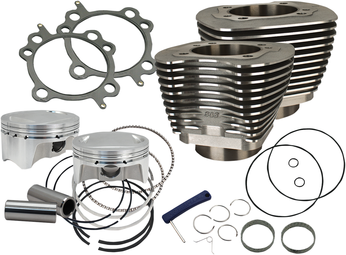 S&S CYCLE 98" Big Bore Cylinder Kit - Wrinkle Black - Twin Cam 910-0481
