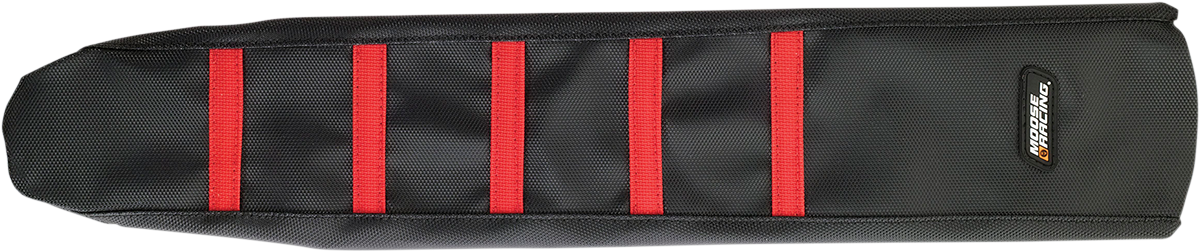 MOOSE OFFROAD Ribbed Seat Cover - Black Cover/Red Ribs - Honda CRF250 '04-'09 CRF25004-331RT