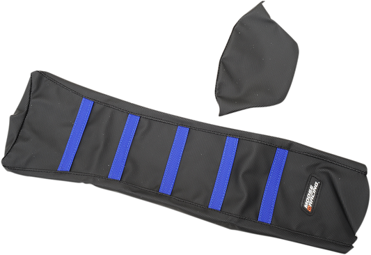 MOOSE OFFROAD Ribbed Seat Cover - Black Cover/Blue Ribs - Yamaha WR/YZ '18-'24 YZF45018-332