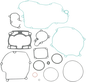 MOOSE OFFROAD Complete Motor Gasket Kit - Kawasaki 808430mse