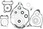 MOOSE OFFROAD Motor Gasket Kit with Oil Seal - Yamaha 811643mse