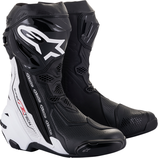 ALPINESTARS Supertech R Vented Boots - Black/White - US 11.5 / EU 46 2220121-12-46