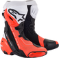 ALPINESTARS Supertech R Vented Boots - Black/Fluorescent Red/White - US 12 / EU 47 2220121-124-47