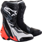 ALPINESTARS Supertech R Vented Boots - Black/Red/White/Gray - US 10.5 / EU 45 2220121-1329-45