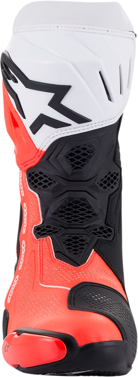 ALPINESTARS Supertech R Vented Boots - Black/Fluorescent Red/White - US 12 / EU 47 2220121-124-47