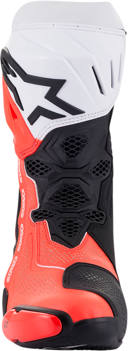 ALPINESTARS Supertech R Vented Boots - Black/Fluorescent Red/White - US 12 / EU 47 2220121-124-47