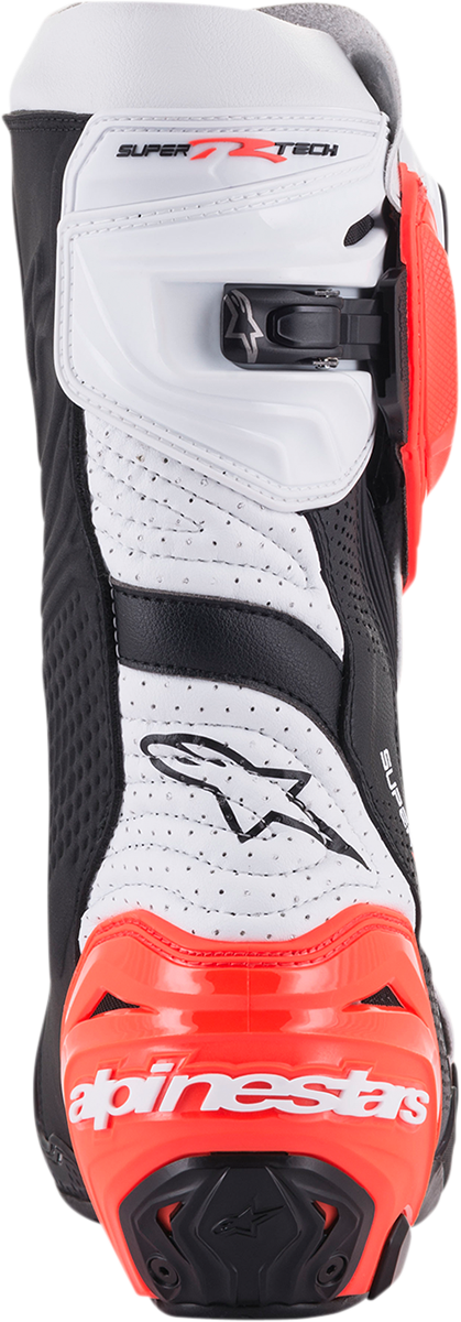 ALPINESTARS Supertech R Vented Boots - Black/Fluorescent Red/White - US 12 / EU 47 2220121-124-47