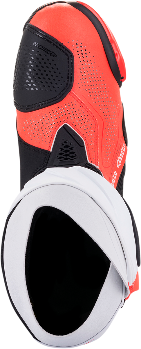 ALPINESTARS Supertech R Vented Boots - Black/Fluorescent Red/White - US 12 / EU 47 2220121-124-47