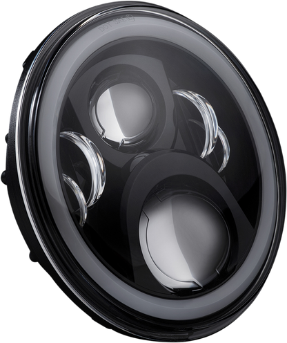 CUSTOM DYNAMICS ProGLOW™ 7" Headlamp - with Adapter - Black PG-7-14-B