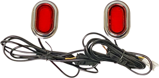 CUSTOM DYNAMICS Antenna Grommet Light - Red Lens - Chrome CD-PLUG-RC